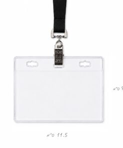 מנשא / מחזיק לתג שם שקוף 11.5X9.5 סמ