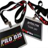 תג כיס 10.5X8 סמ + שרוך ממותג חד צדדי + הדפס נייר